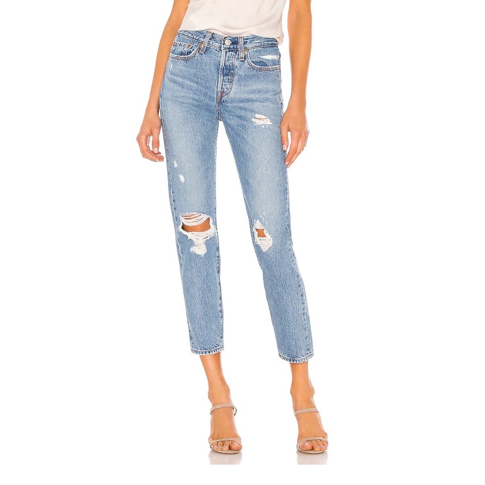 Wedgie Straight Ripped Jeans - High Rise
